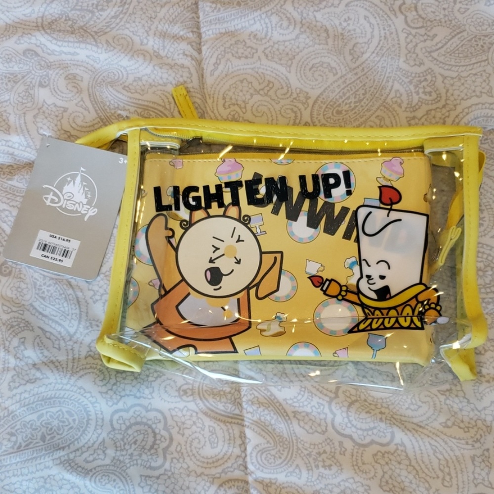 Bnwt Beauty and the Beast makeup/ wristlet bag